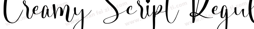 Creamy Script Regula字体转换